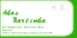 akos martinka business card